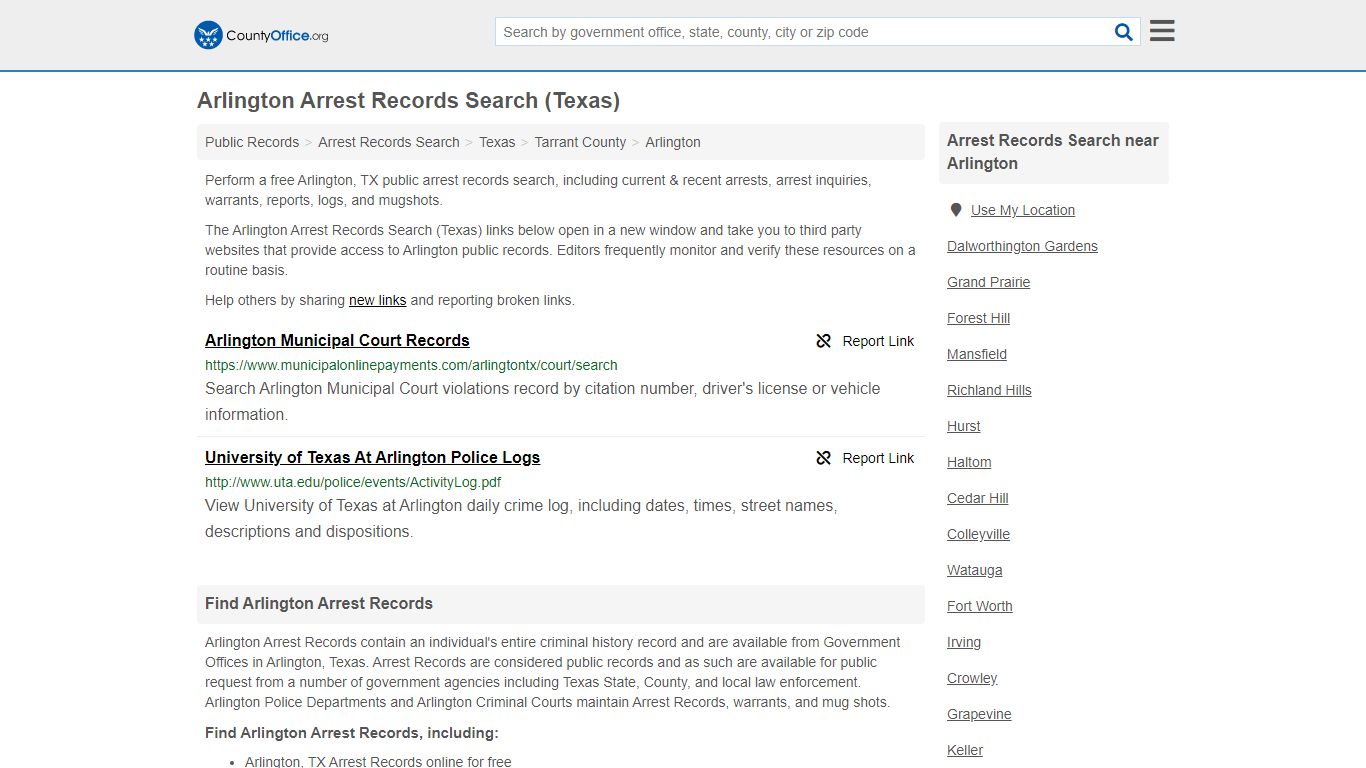 Arrest Records Search - Arlington, TX (Arrests & Mugshots)